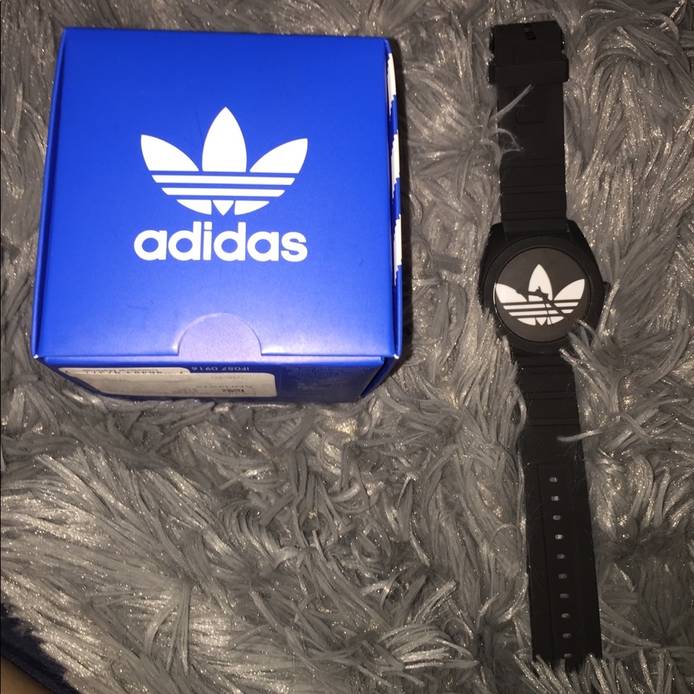Adidas Black and White Watch